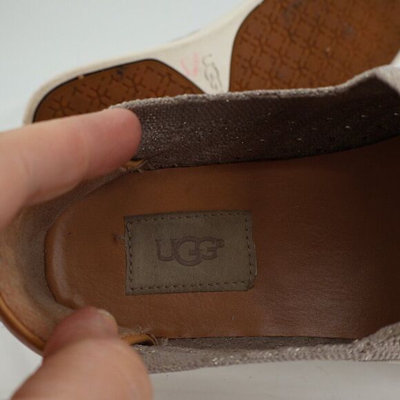 UGG Sammy Chevron Shoes Women's Size 7.5 Gray Slip On Casual Sneakers Flats - Picture 9 of 11